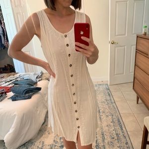 Vintage white/cream button front dress